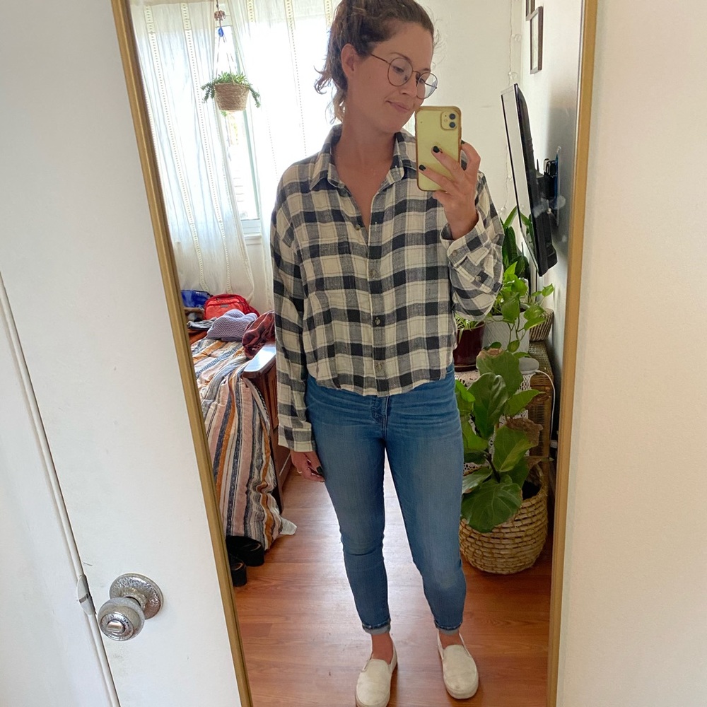 AE Crop Flannel